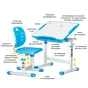 Парта зі стільцем Evo-kids Ergo Blue (Evo-05 Ergo BL) - зменшене зображення 2