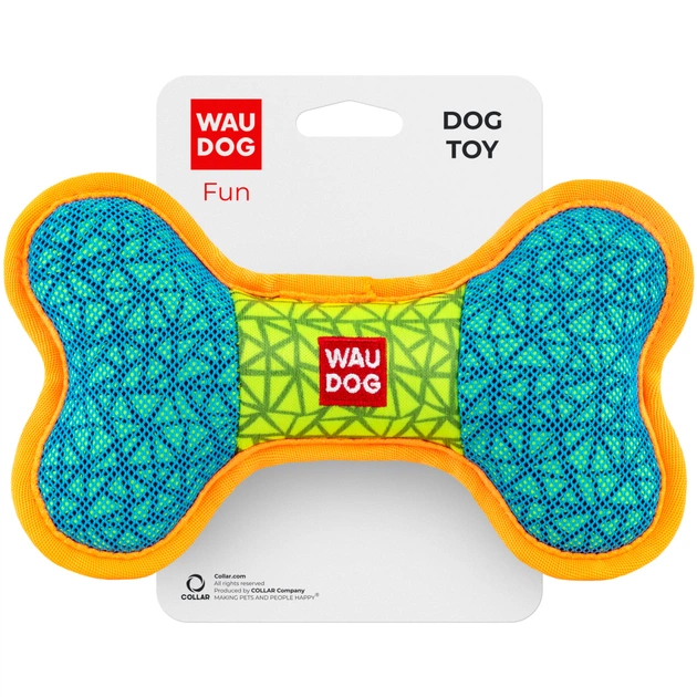 Игрушка для собак WAUDOG Fun Кость 20х12 см голубая (62082) - изображение 1