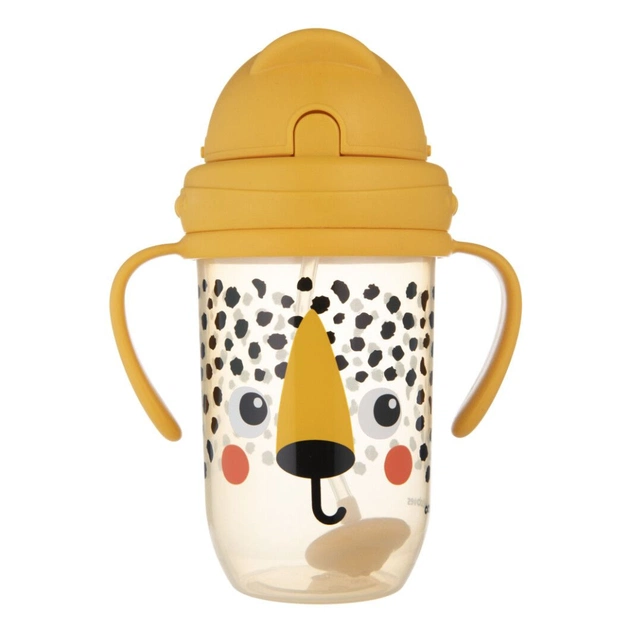 Поїльник-непроливайка Canpol babies BabiesBo з трубочкою і обтяжувачем, 270 мл, гепард (56/617_ora) - picture 4