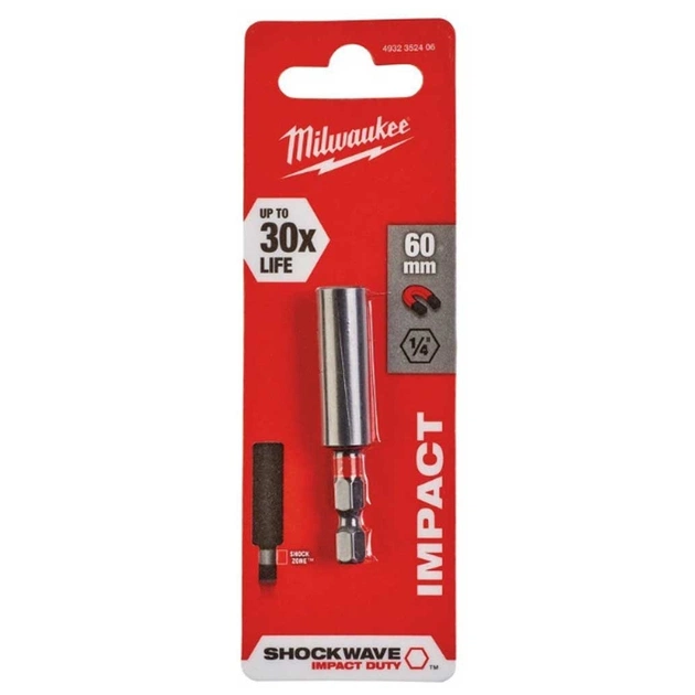 Тримач для біт Milwaukee магнітний ShW1/4, 60мм (4932352406) - picture 3