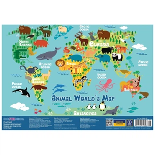 Підкладка настільна Cool For School Animal World's Map (CF61480-05) зображення 1