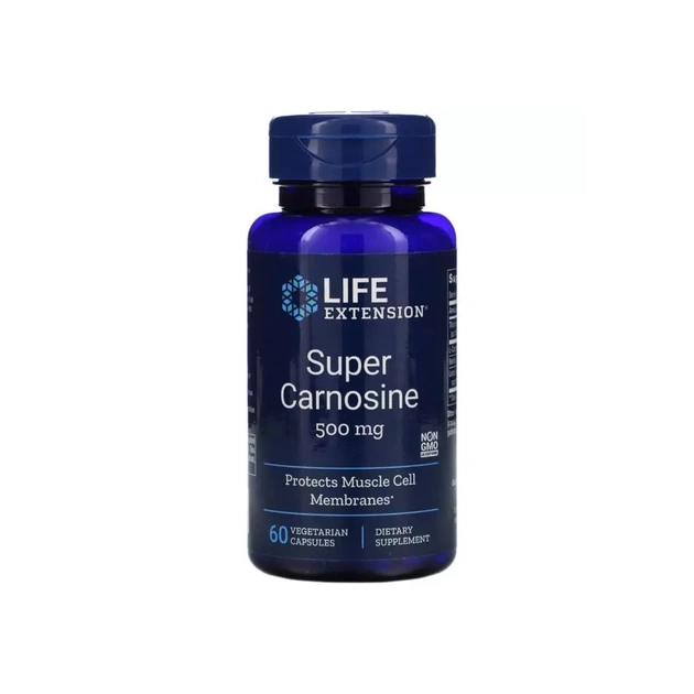 Витаминно-минеральный комплекс Life Extension Супер Карнозин, Super Carnosine, 500 мг, 60 вегетарианских (LEX-20206) - изображение 1