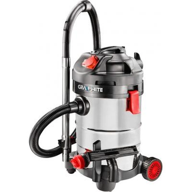 Пилосос будівельний Graphite примисловий, 1500 Вт, розетка 220В - 2000Вт (59G607) - зображення 1