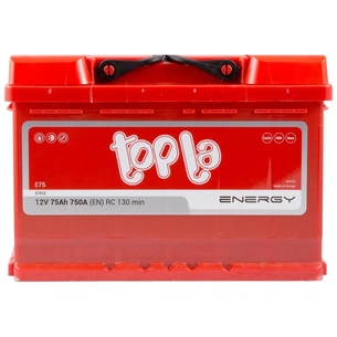 Акумулятор автомобільний Topla 75 Ah/12V Energy Euro 750A (108 075) зображення 1