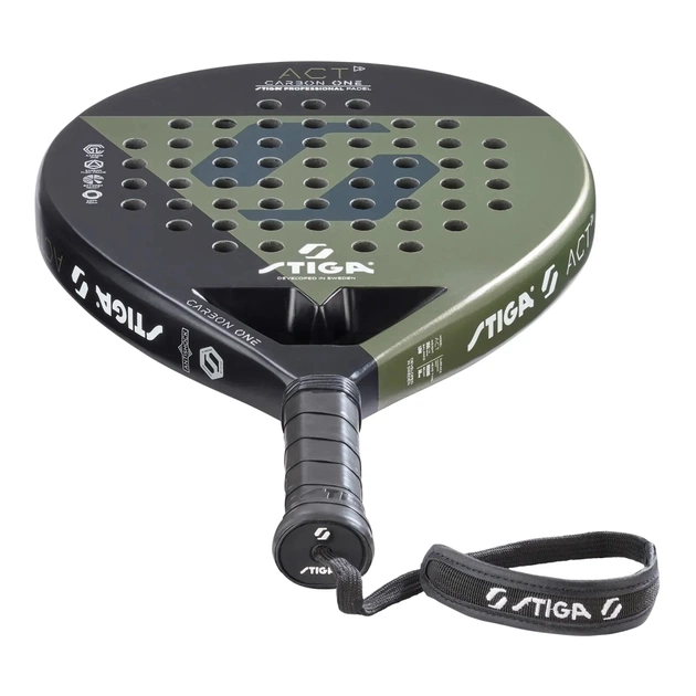 Ракетка для падел тенісу Stiga Racket ACT Black/Olive Green (2202-0919-01) (931518) - зображення 4