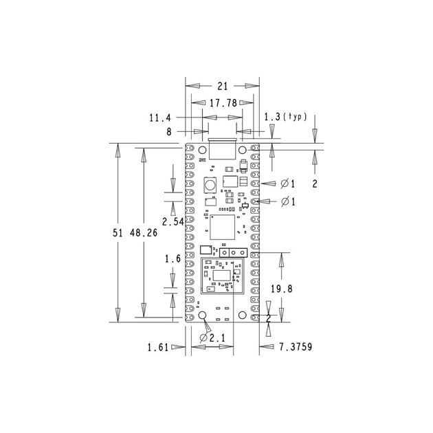 Додаткове обладнання для Мікро ПК Raspberry Pi Мікроконтролер Raspberry Pi Pico WH (SC0919) - picture 3