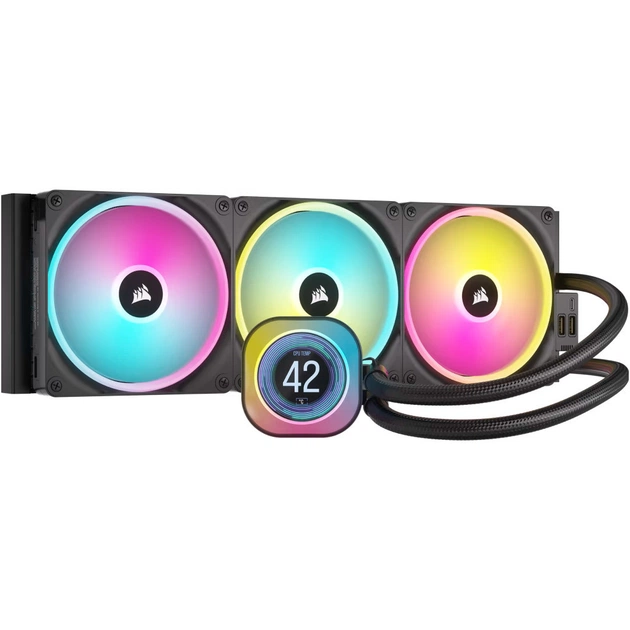 Система рідинного охолодження Corsair iCUE Link H170i LCD RGB (CW-9061009-WW) - изображение 1