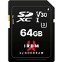 Карта памяти SDXC 64GB UHS-I/U3 Class 10 Goodram IRDM S3A0 R100/W40MB/s (IR-S3A0-0640R12) - уменьшенное изображение 1