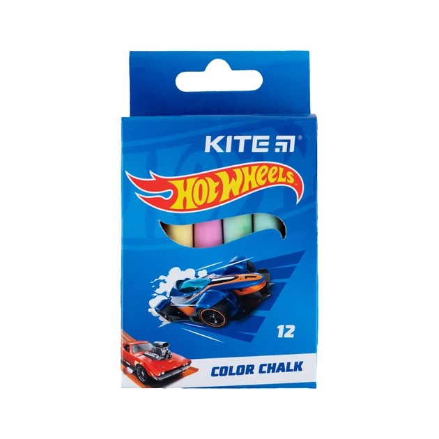 Крейда Kite кольорова Jumbo Hot Wheels, 12 кольорів (HW24-075) - picture 1