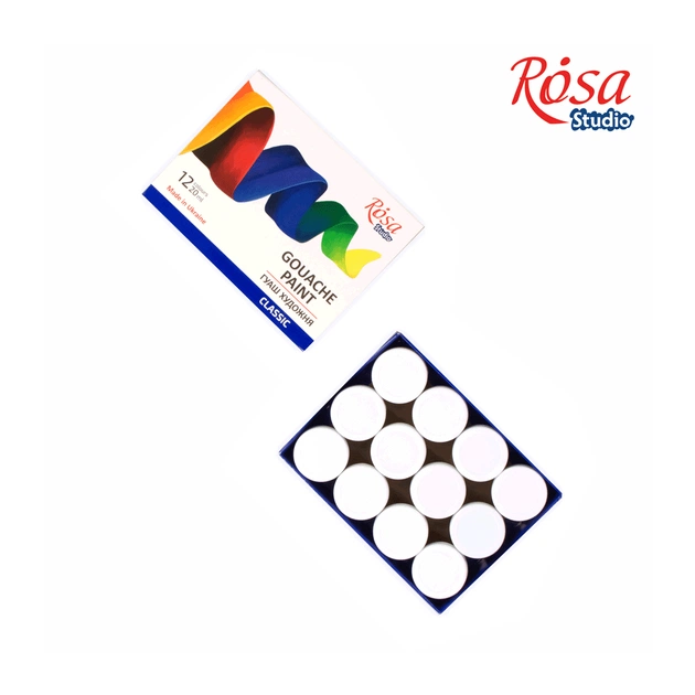 Гуашеві фарби Rosa Studio Classic 12 кольорів по 20 мл (4823098527039) - picture 3