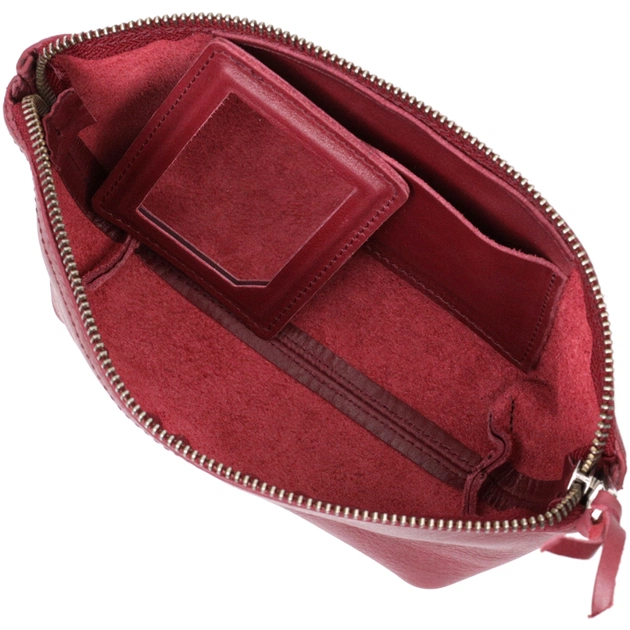 Косметичка Grande Pelle Шкіряна Бордова (16792) - зображення 4