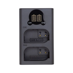 Зарядний пристрій для фото PowerPlant Panasonic DL-BLK22 для двох акумуляторів (CH980376) изображение 1