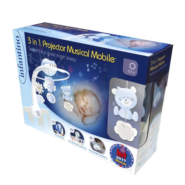 Мобіле Infantino 3 в 1 з проєктором Блакитний (004896I) - picture 5