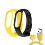 Ремінець до фітнес браслета Armorstandart комплект 3шт Xiaomi Mi Band 7/6/5 New Style Yellow (ARM77040) - уменьшенное изображение 1
