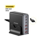 Зарядное устройство Essager 3xUSB-C + 3xUSB-A 85W GaN black (EZC85W-SXB0G-Z) - уменьшенное изображение 2