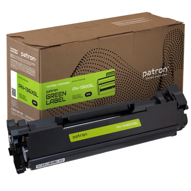 Картридж Patron HP 136X (W1360X) Green Label (PN-136XGL) - зображення 1