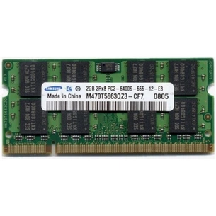 Модуль пам'яті для ноутбука SoDIMM DDR2 2GB 800 MHz Samsung (M470T5663QZ3-CF7) зображення 1