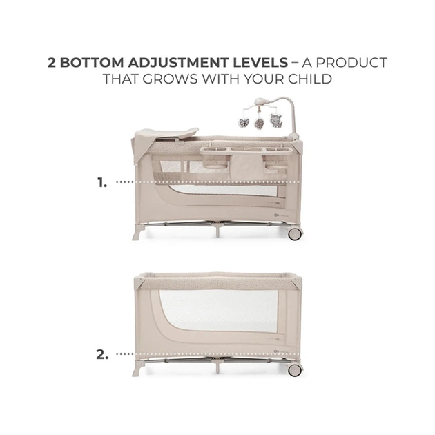Дитячий манеж Kinderkraft с пеленатором Joy 2 Beige (5902533925162) - picture 4