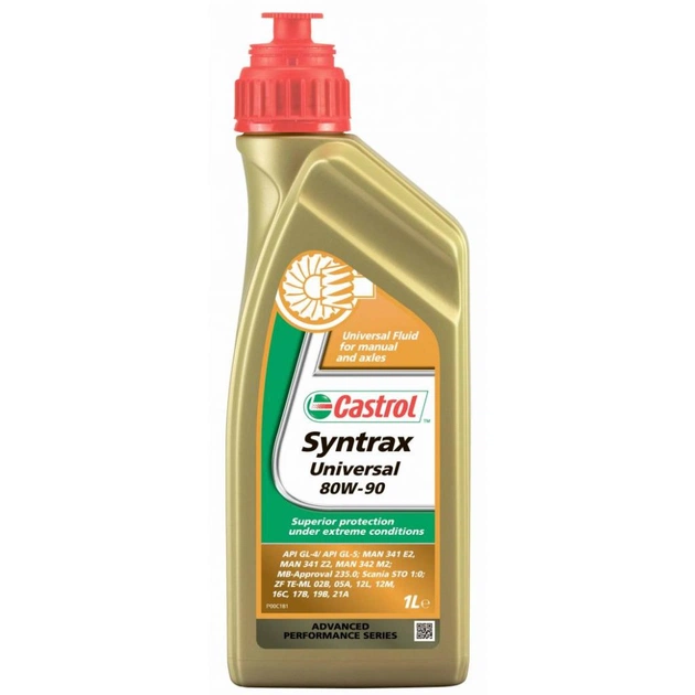 Трансмісійна олива Castrol SYNTRAX UNIVERSAL 80W-90 1л (CS 80W90 SU 1L) - зображення 1