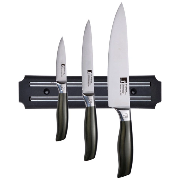 Набір ножів Bergner Midnight, 4 предмети, сталь SS3CR13 (BG-39263-GR) - зображення 1