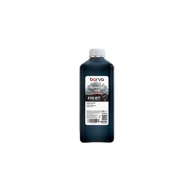 Чорнило Barva Epson 115 1л, BК Pigmented (E115-877) - зображення 1