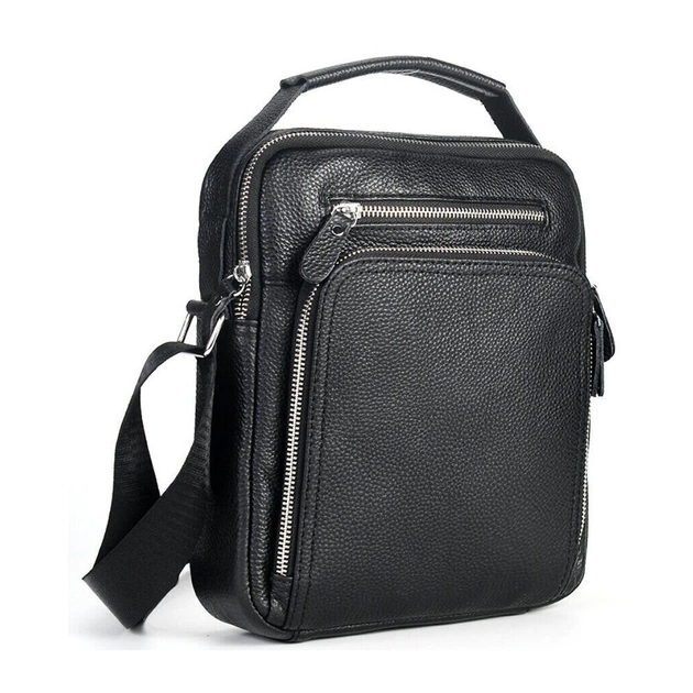 Сумка Vintage Месенджер шкіряна Чорна (20247) - зображення 12