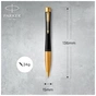 Ручка кулькова Parker URBAN 17 UKRAINE Muted Black GT BP Трезубец (30035_T001y) - зменшене зображення 4