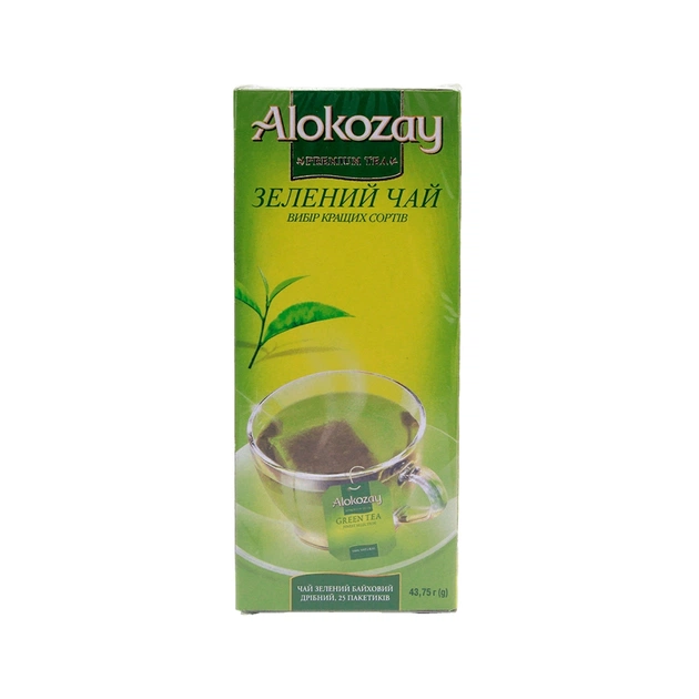 Чай Alokozay зеленый 25х2 г (фильтр-пакет) (4820229040412) - изображение 1