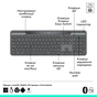 Клавіатура Logitech Slim Solar+ for Business Wireless/Bluetooth Graphite (920-013779) - зменшене зображення 6
