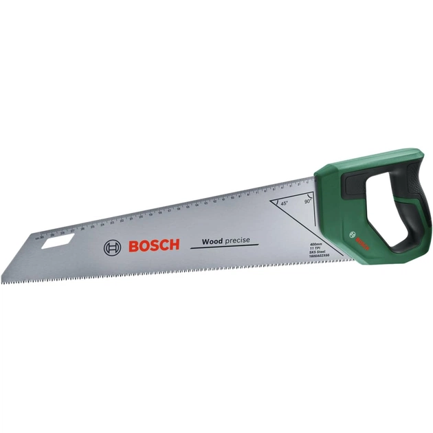Ножовка Bosch Wood Precise по дереву, 400мм, 11TPI, пластиковая рукоятка (1.600.A02.ZA9) - изображение 1
