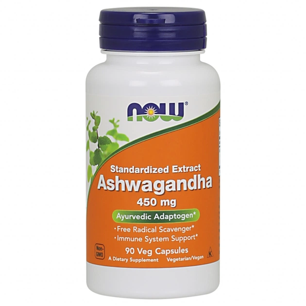 Травы Now Foods Ашваганда 450 мг, 90 гелевых капсул (NOW-04603) - изображение 1