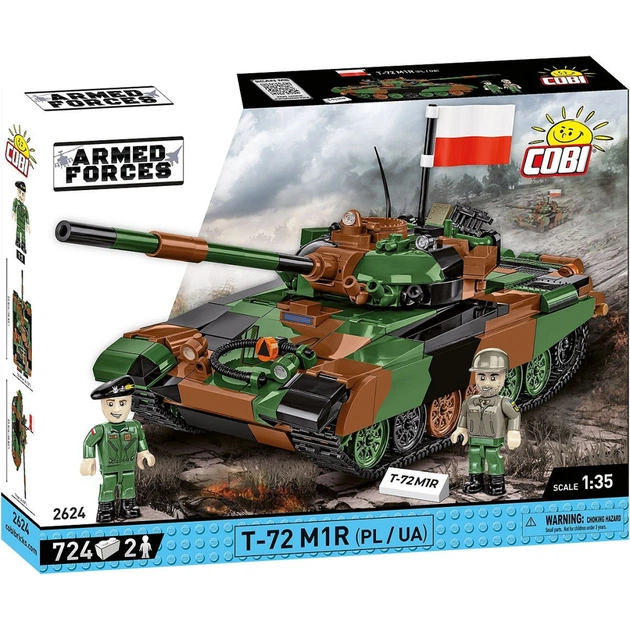 Конструктор Cobi Танк Т-72 M1R (UA/PL), 724 деталі (COBI-2624) - зображення 1