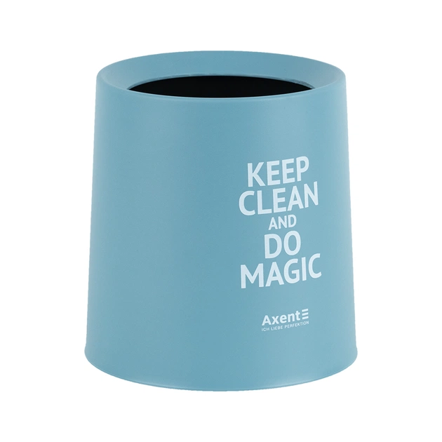 Кошик для паперів Axent Настільний контейнер для сміття, круглий, блакитний (2131-07-A) - picture 2