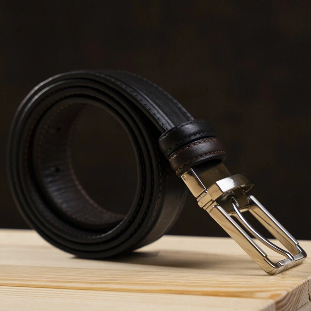 Ремінь Grande Pelle Брючний двосторонній Коричневий та Чорний (11155) - зображення 9