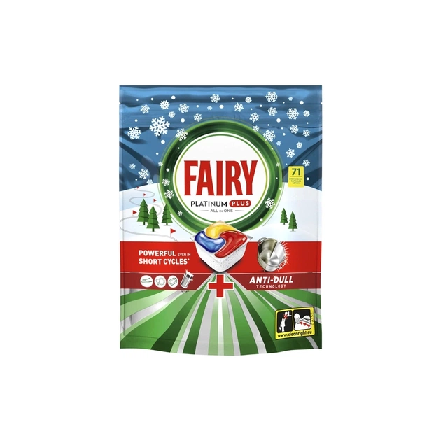 Таблетки для посудомийних машин Fairy Platinum Plus All in One Lemon 71 шт. (8006530073783) - зображення 1