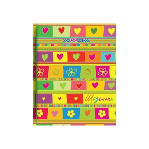 Щоденник шкільний Cool For School 165х210 мм Серця - 2, 48 арк (CF29932-34) зображення 1