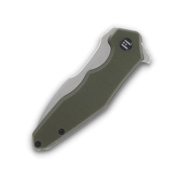 Ніж Hightron Mini Ventura, D2, G10, зелений, сталевий stonewash клинок (HK05GRNS) - зображення 6