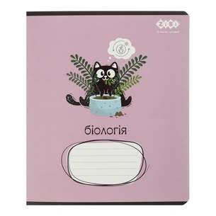 Зошит ZiBi предметний CRAZY CAT 48 аркушів клітинка, біологія (ZB.1703-10) зображення 1