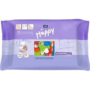 Дитячі вологі серветки Bella Baby Happy з вітаміном Е для догляду за шкірою немовлят 24 шт (5900516420680) зображення 1
