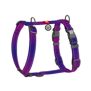 Шлея для собак WAUDOG Nylon Mono H-подібна з QR паспортом, світловідбивна, S фіолетова (54569) зображення 1