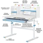 Парта Evo-kids TH-230 Blue (TH-230 W/BL) - зменшене зображення 2