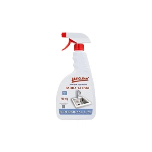 Спрей для чищення ванн San Clean Prof Line для видалення вапна та іржі 750 г (4820003544129) зображення 1