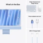 Комп'ютер Apple 24" iMac Retina 4.5K / Apple M4 (8-c/CPU, 8-c/GPU), 16, 256, Blue (MWUF3UA/A) - зменшене зображення 4