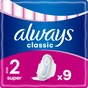 Гігієнічні прокладки Always Classic Super Розмір 2 9 шт. (4015400259459) - уменьшенное изображение 1