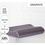 Подушка MirSon ортопедична 6005 Noble stripe Graphite 58х40х10.5 (2200003260878) - зменшене зображення 2