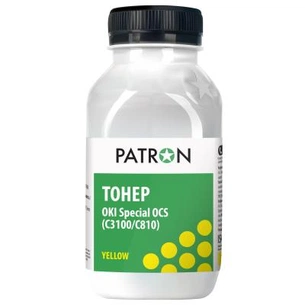 Тонер OKI C3100/C3200/C810 YELLOW 50г OCS Patron (OCS-Y-050) зображення 1