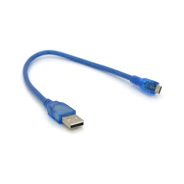 Дата кабель USB 2.0 AM to Micro 5P 0.3m blue Voltronic (YT-AM/Mc-0.3B/05425) - изображение 1