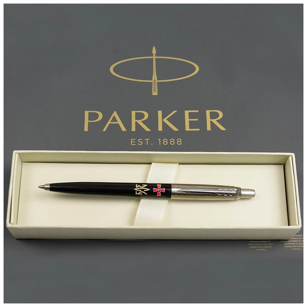 Ручка кулькова Parker JOTTER 17 Originals ARMY Black CT BP Емблема ЗСУ + Тризуб ЗСУ золот. (15632_W1015u) - picture 5