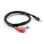Кабель мультимедійний 3.5mm M to 2xRCA M 1.5m Vinga (VCPDCJ35MRCA21.5BK) - зменшене зображення 2