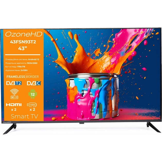 Телевізор Ozonehd 43FSN93T2 - зображення 1